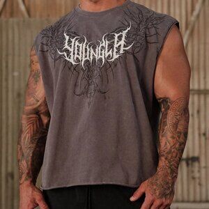 YoungLA 3027 - Dark Wave Cut-Offs Men/XX-Large (Brown Wash)